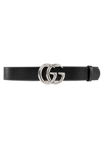 Gucci GG Marmont Belt Palladium-toned Buckle 1.5 Width Black