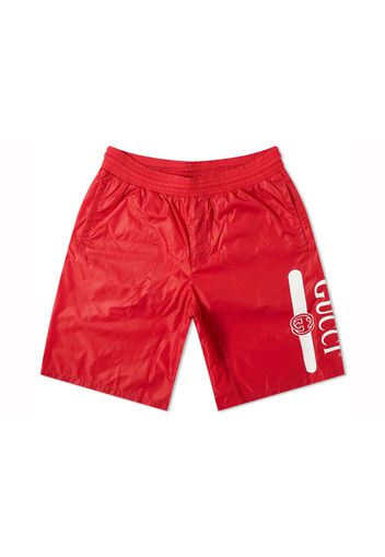 Gucci Logo Leg Swim Shorts Red