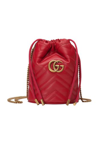 Gucci GG Marmont Bucket Bag Mini Hibiscus Red