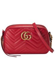 Gucci GG Marmont Matelassé Shoulder Bag Small Hibiscus Red