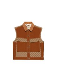 Gucci Cotton Canvas GG Supreme Gilet Brown