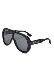 Gucci Mask Sunglasses Black/Gold (GG1370S 001)