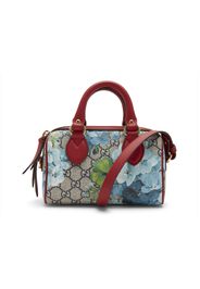 Gucci Top Handle Bag Blue Blooms Mini Beige/Ebony