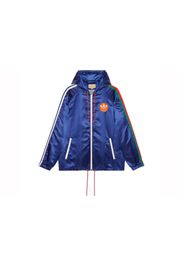 Gucci x Adidas Satin Nylon Jacket Blue