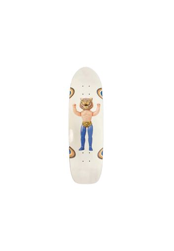 Haroshi x Together Together Tiger Shaped Skate Deck White