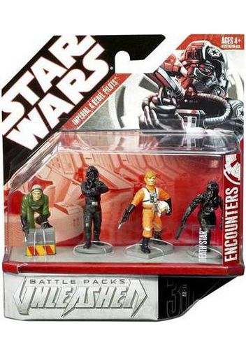 Hasbro Star Wars Battle Packs Unleashed Imperial & Rebel Pilots Action Figure (4-Pack)