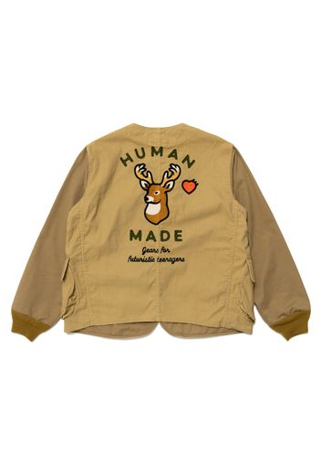 Human Made Collarless Hunting Jacket Beige