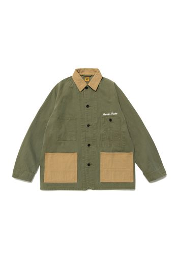 Human Made Herringbone Coverall Jacket Olive Drab