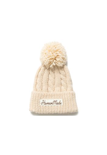 Human Made Cable Pop Beanie White