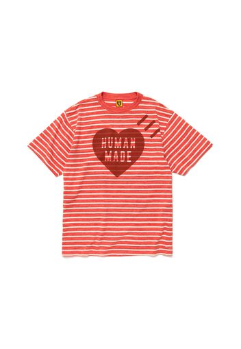 Human Made Striped Heart T-Shirt Pink