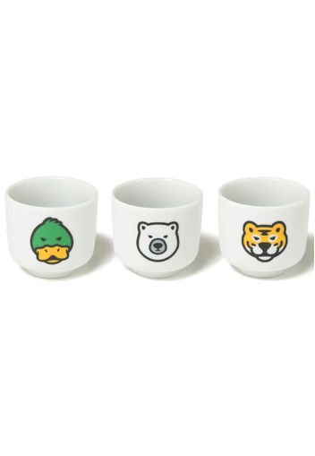 Human Made Animal Sake Cup (Set of 3) White