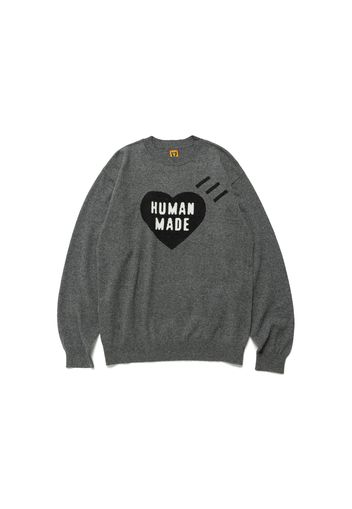 Human Made Heart L/S Knit Sweater Grey