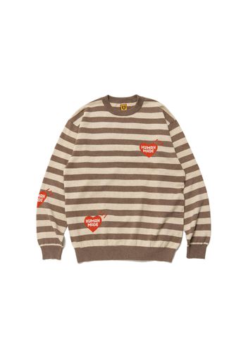 Human Made Striped L/S Knit Sweater Beige