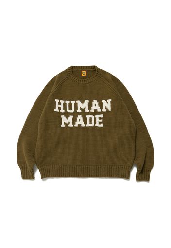 Human Made Rabbit Raglan Knit Sweater Green