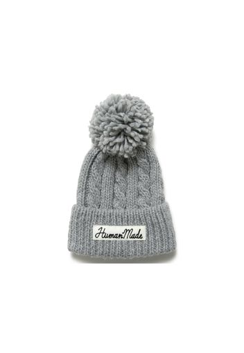 Human Made Cable Pop Beanie Grey