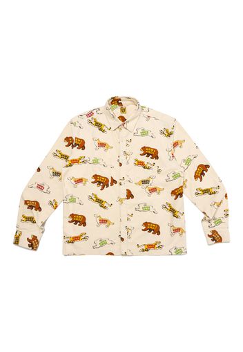 Human Made x KAWS Animal Patterned Shirt White