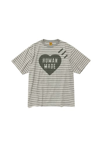 Human Made Striped Heart T-Shirt Grey