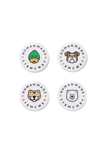 Human Made Animal Large Badge (Set of 4) Multi