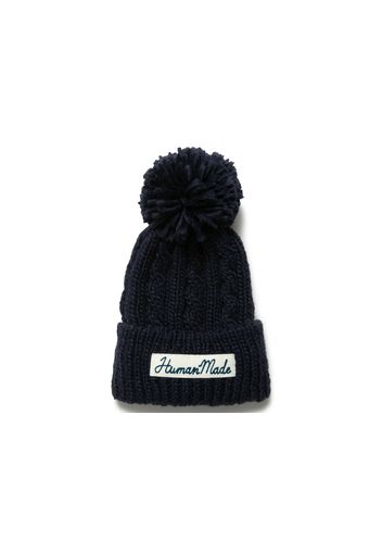 Human Made Cable Pop Beanie Navy