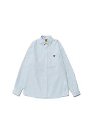 Human Made Heart Logo Stripe BD Shirt Blue