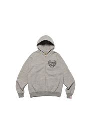 Human Made Heart Zip-Up Sweat Hoodie (FW22) Grey