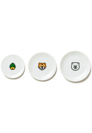 Human Made Animal Mamezara Plate (Set of 3) White