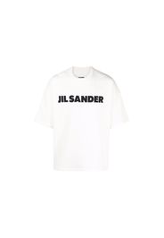 Jil Sander Logo Print Cotton T-shirt Natural/Black