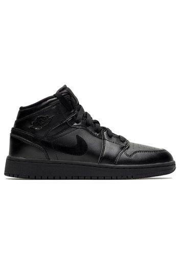 Jordan 1 Mid Deep Black Nubuck Swoosh (GS)