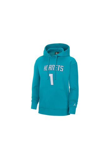 Jordan NBA Charlotte Hornets Lamelo Ball Fleece Pullover Hoodie Light Blue