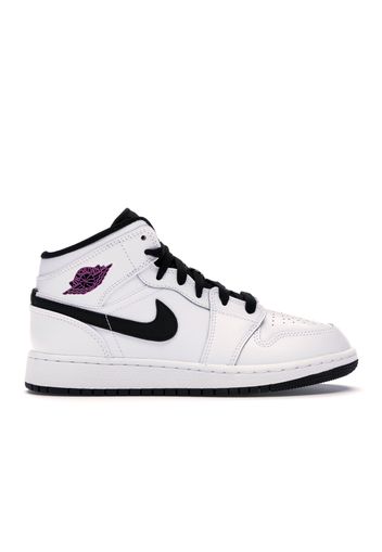 Jordan 1 Mid White Black Fuchsia Blast (GS)