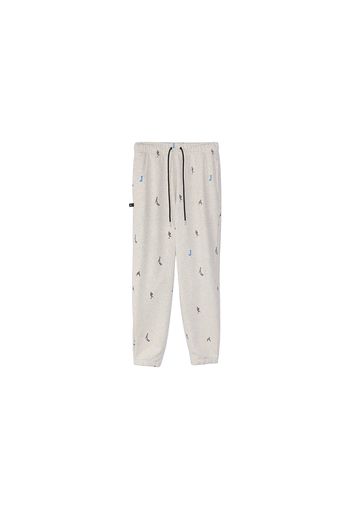 Jordan Essential Print Fleece Pants Oatmeal Heather