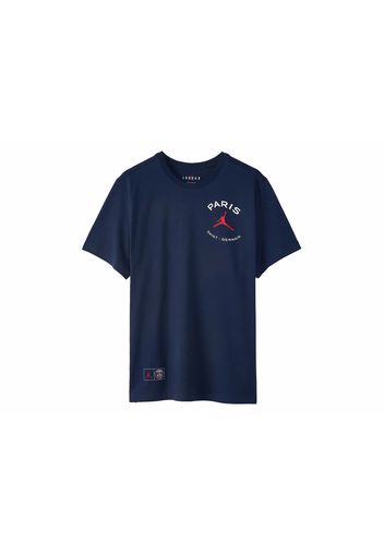 Jordan Paris Saint-Germain Logo T-Shirt Blue