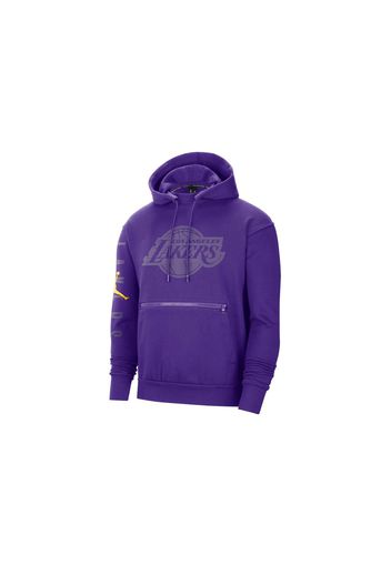 Jordan NBA Los Angeles Lakers Courtside Fleece Pullover Hoodie Purple