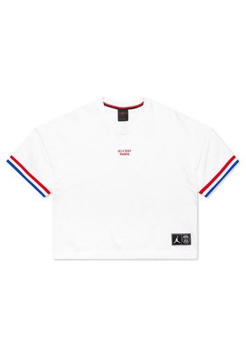 Jordan x PSG Women's S/S Top White/University Red