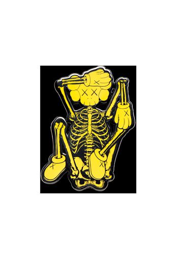 KAWS Skeleton Pin Yellow