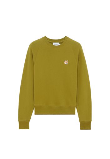 Maison Kitsune Fox Head Patch Adjusted Sweatshirt Avocado