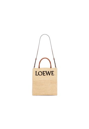 LOEWE Standard A4 Tote Bag In Raffia Natural/Black