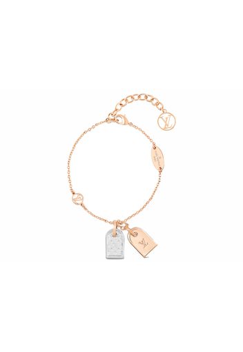 Louis Vuitton Nanogram Tag Bracelet Silver/Pink