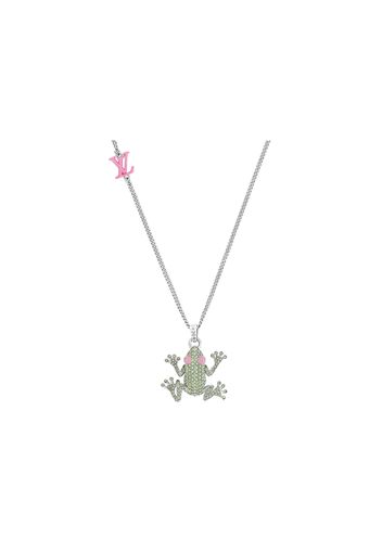 Louis Vuitton LV Crazy Animals Necklace Silver/Green