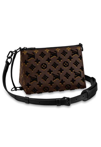 Louis Vuitton Triangle Messenger Monogram Tuffetage Black