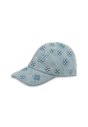 Louis Vuitton Monogram Washed Denim Cap Blue Denim