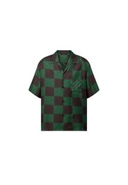 Louis Vuitton Open Collar Short-Sleeved Silk Shirt Jolly Green