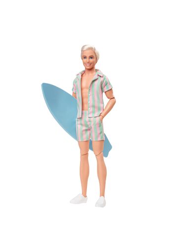 Mattel Barbie Signature Ken Wearing Pastel Striped Beach Matching Set Doll