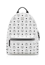 MCM Stark Backpack Visetos Medium White