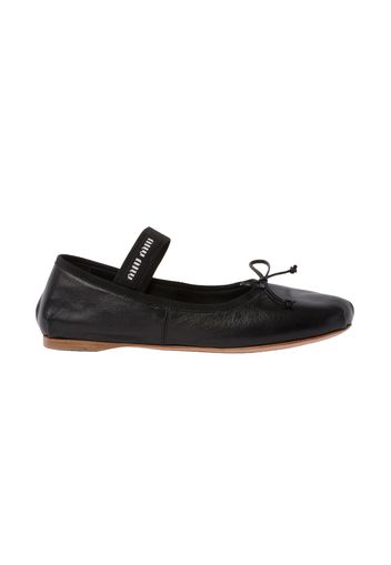 Miu Miu Ballerinas Black Leather