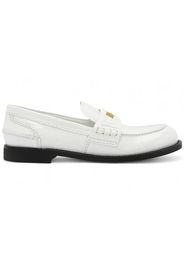 Miu Miu Shiny Leather Penny Loafers (Women's) Sneakers in White
