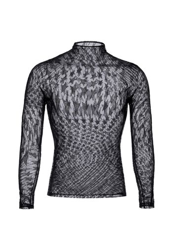 Mugler H&M Rhinestone-Embellished Mesh Shirt (Mens) Black