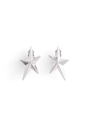 Mugler H&M Star-Shaped Clip Earrings Silver-colored