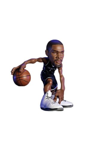 NBA Small Stars Kevin Durant Action Figure 2020-21 Nets Icon Edition Jersey Black