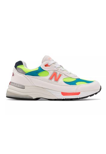 New Balance 992 White Neon Cyan